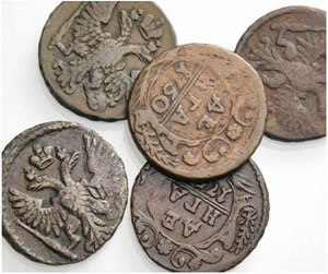 Lots - Denga 1750, Ekaterinburg Mint. Fine ... 
