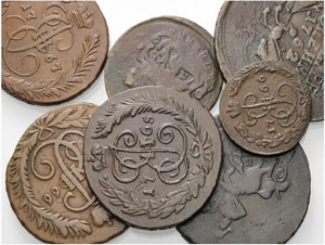 Lots - 2 Kopeks 1764, St. Petersburg Mint, 2 ... 