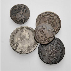 Lots - 20 Kopecks 1767, Red Mint, Polushka ... 