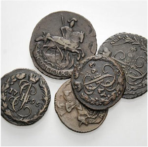 Lots - Denga 1793, Ekaterinburg Mint, Kopeck ... 