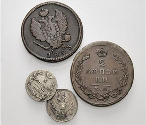 Lots - 5 Kopecks 1823, St. Petersburg Mint ... 
