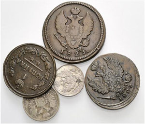 Lots - 5 Kopecks 1824, St. Petersburg Mint, ... 