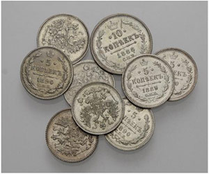 Lots - 10 Kopecks 1888, St. Petersburg Mint, ... 
