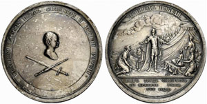 Grand Duke Oleg, 879-912. Large silver medal ... 