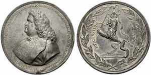 Pewter medal n. d. (1698). Count Feodor ... 