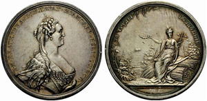 Silver medal n. d. (c. 1768). Award of the ... 