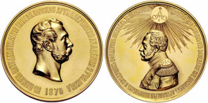 Gilded bronze medal 1870. 50th Anniversary ... 