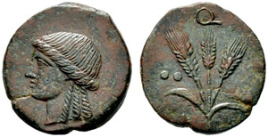 SARDINIA - Punic Issues. Aes n. d. Head of ... 