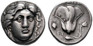 RHODES - Didrachm c. 304/275. Head of Helios ... 