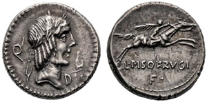 L. Calpurnius Piso Frugi. Denarius 90, Rome. ... 