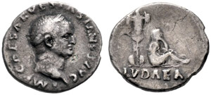 Vespasianus, 69-79 - Denarius 70, Rome. IMP ... 