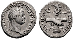 For Domitianus - Denarius 79, Rome. CAESAR ... 