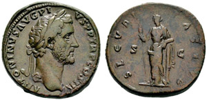 Antonius Pius, 138-161 - Sestertius 140/144, ... 