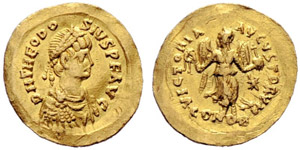 Theodosius II, 402-450 - Tremissis 408/420, ... 