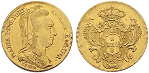 Maria I. 1786-1805 - 6400 Reis 1787, Rio. ... 