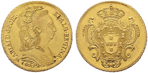 Maria I. 1786-1805 - 6400 Reis 1800, Rio. ... 