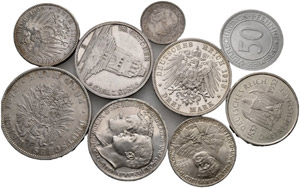 Lots - Diverse Münzen. Kaiserreich. ... 