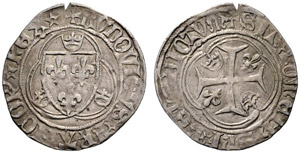 Louis XI. 1461-1483. Blanc à la couronne o. ... 