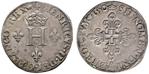 Henri II. 1547-1559. Gros de Nesle 1550, ... 