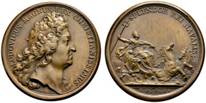 Louis XIV. 1643-1715. Bronzemedaille 1693. ... 
