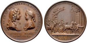 Louis XV. 1715-1774. Bronzemedaille 1722. ... 