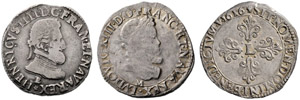 Lots - Diverse Münzen. Henri IV. 1/2 Franc ... 