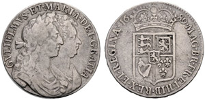 William III. und Mary, 1688-1694. 1/2 Crown ... 