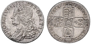 George II. 1727-1760. Shilling 1758. 6.03 g. ... 