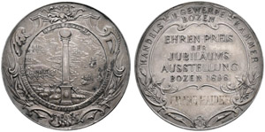 Bozen - Silbermedaille 1898. Ehrenpreis der ... 