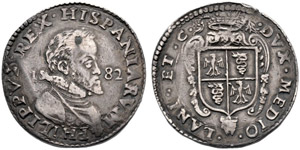 Mailand - Filippo II. 1556-1598. Scudo 1582. ... 