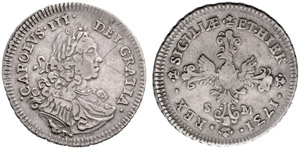 Neapel - Sizilien - Carlo III. 1720-1734. 6 ... 