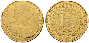 Carlos III. 1759-1788. 8 Escudos 1787, Nuevo ... 