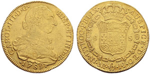 Carlos III. 1759-1788. 8 Escudos 1789, Nuevo ... 