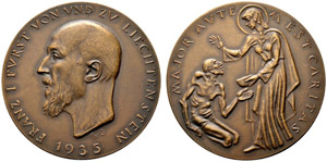 Franz I. 1929-1938. Bronzemedaille 1935. Zum ... 
