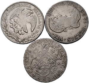 Lot - Diverse Münzen. 8 Reales 1760, ... 