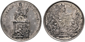 Jose I. 1750-1777. Silbermedaille 1775. Auf ... 