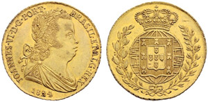 João VI. 1799-1826. Peca 1824, Lissabon. ... 