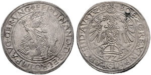 Ferdinand I. 1521-1564. Taler zu 72 Kreuzer ... 