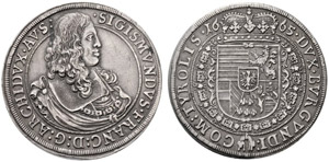 Erzherzog Sigismund Franz, 1662-1665. Taler ... 