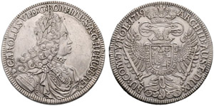 Karl VI. 1711-1740. Taler 1719, Hall. 28.16 ... 