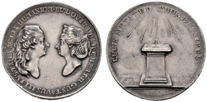Gustav III. 1771-1792. Silbermedaille o. J. ... 