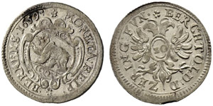 Bern - 20 Kreuzer 1659. 4.78 g. D.T.1139c. ... 