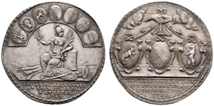 Aargau - Silbermedaille 1718. Friede zu ... 