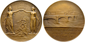 Basel - Stadt - Bronzemedaille 1905. Auf die ... 