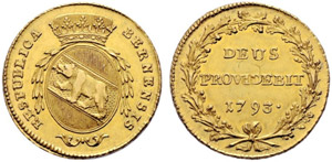 Bern - Doppeldublone 1793. 15.24 g. D.T. ... 