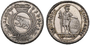 Bern - 1 Franken 1811. Vs. zur Rs. ... 