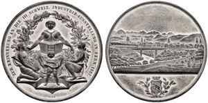 Bern - Zinnmedaille 1857. Schweizerische ... 