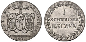Graubünden - Kanton - Batzen 1807. 2.93 g. ... 