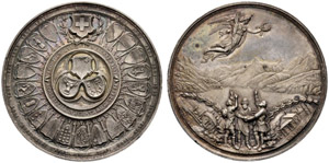 Schwyz - Silbermedaille 1891. Auf die ... 