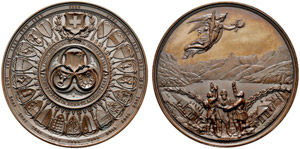 Schwyz - Kupfermedaille 1891. Auf die ... 